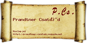 Prandtner Csatád névjegykártya